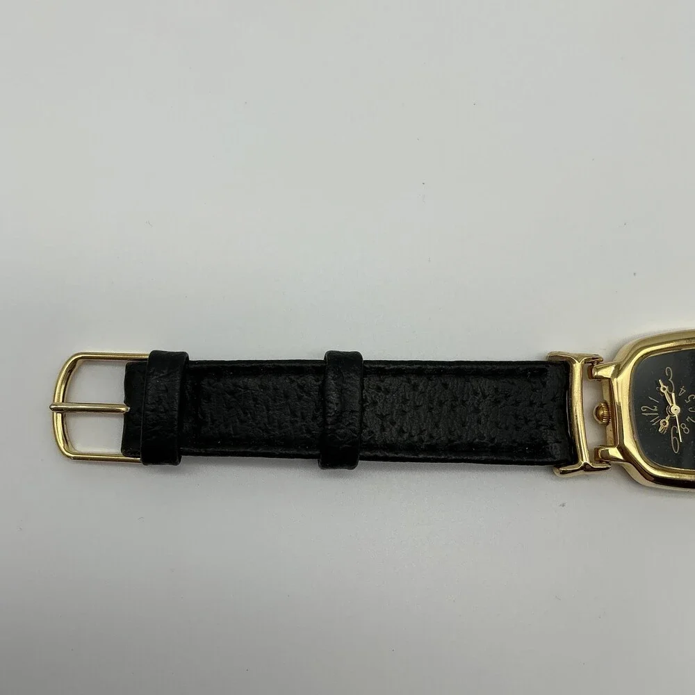 Xanadu Womens Watch 25mm Black Dial Gold Tone Leather Multi Dial New Battery